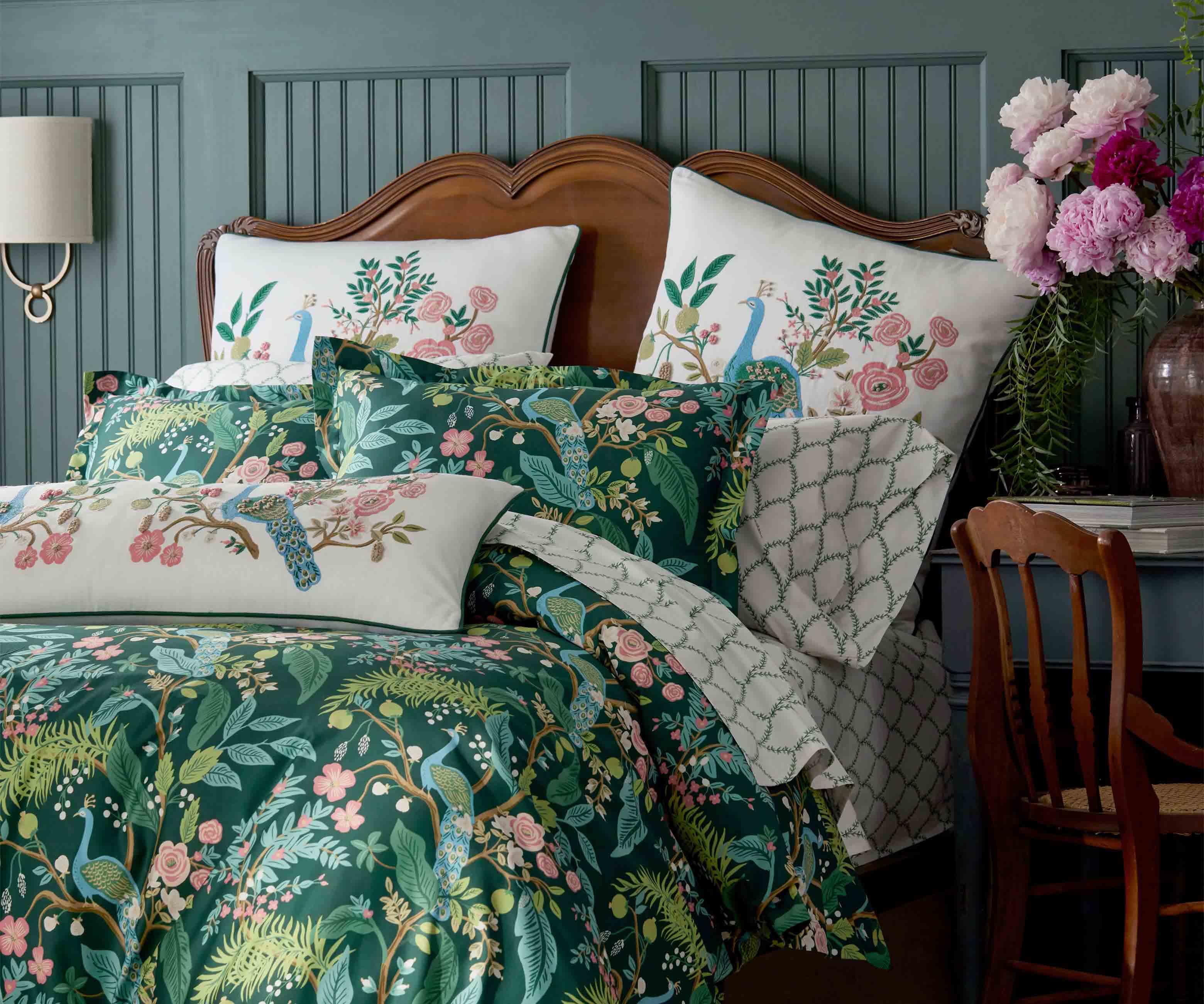 Sateen Sham - Peacock Emerald